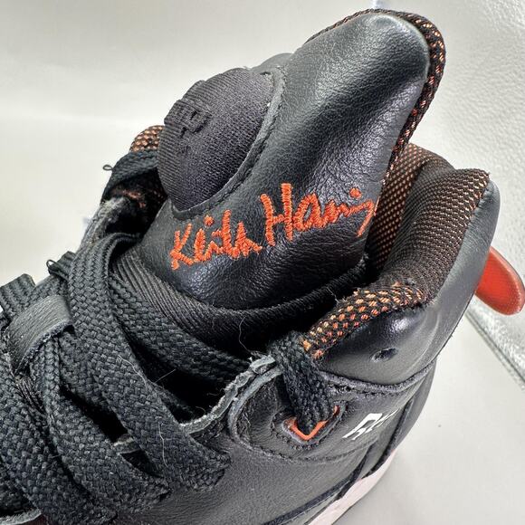 Reebok Pump Omni Shoes Womens Size 7 Black Crack Is Wack Keith Haring x Basquiat - Picture 3 of 10